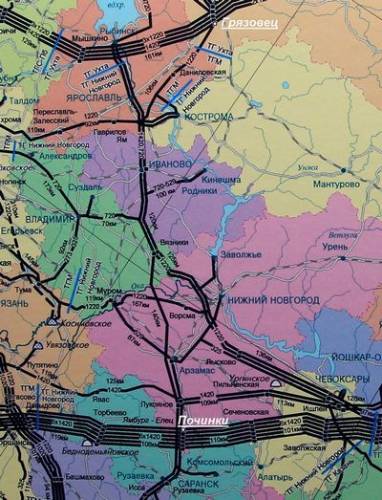 Карта газопроводов нижегородской области